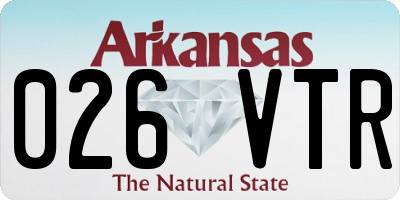 AR license plate 026VTR