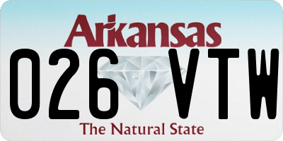 AR license plate 026VTW