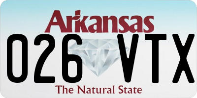 AR license plate 026VTX
