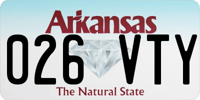 AR license plate 026VTY