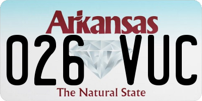 AR license plate 026VUC