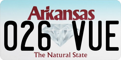 AR license plate 026VUE