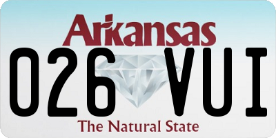 AR license plate 026VUI