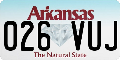 AR license plate 026VUJ