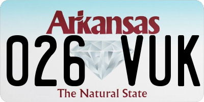 AR license plate 026VUK