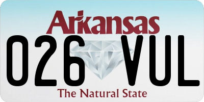 AR license plate 026VUL