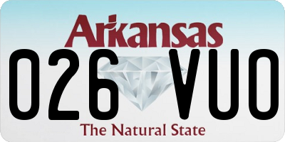 AR license plate 026VUO