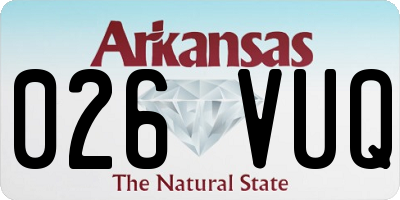 AR license plate 026VUQ