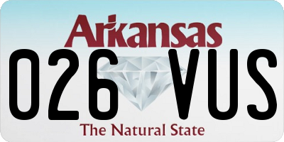 AR license plate 026VUS