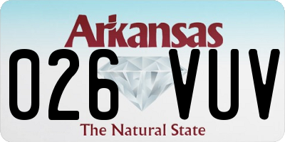 AR license plate 026VUV