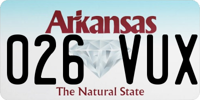 AR license plate 026VUX