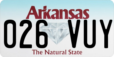 AR license plate 026VUY