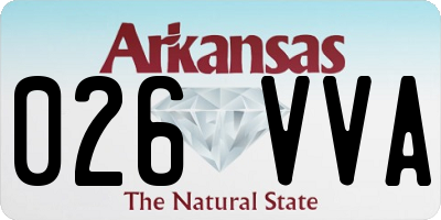 AR license plate 026VVA