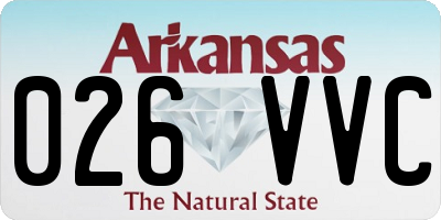AR license plate 026VVC