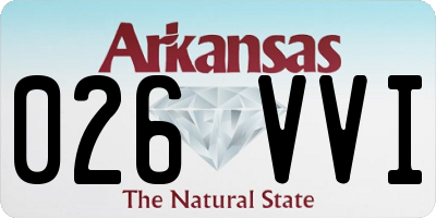 AR license plate 026VVI