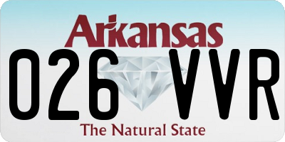 AR license plate 026VVR