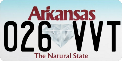 AR license plate 026VVT
