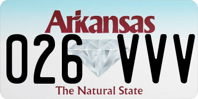 AR license plate 026VVV