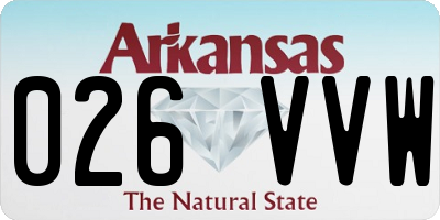 AR license plate 026VVW