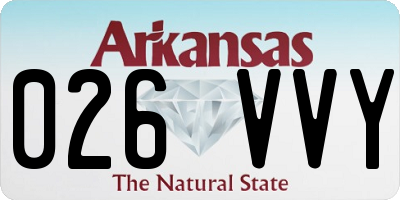 AR license plate 026VVY