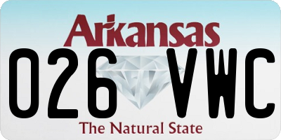 AR license plate 026VWC