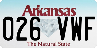 AR license plate 026VWF