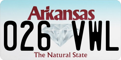 AR license plate 026VWL