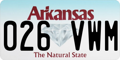 AR license plate 026VWM