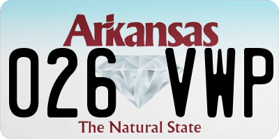 AR license plate 026VWP