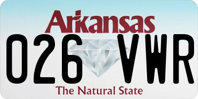 AR license plate 026VWR