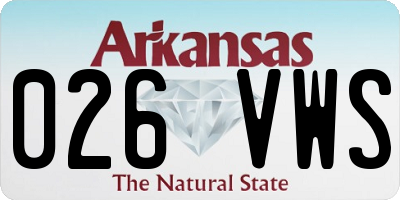 AR license plate 026VWS