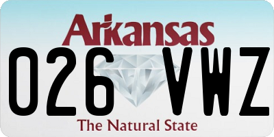 AR license plate 026VWZ