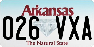 AR license plate 026VXA