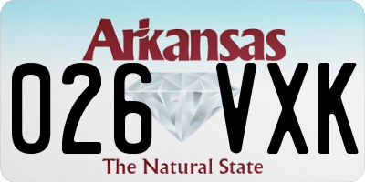AR license plate 026VXK