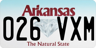 AR license plate 026VXM