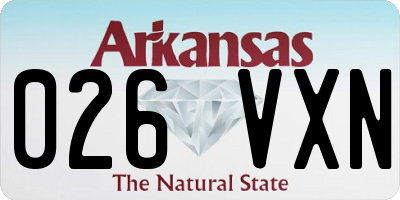 AR license plate 026VXN