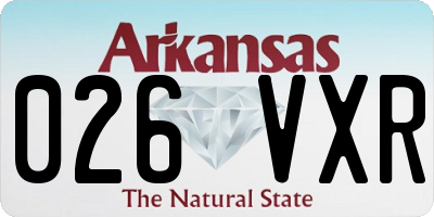 AR license plate 026VXR