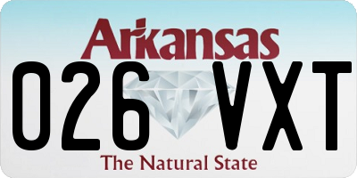 AR license plate 026VXT