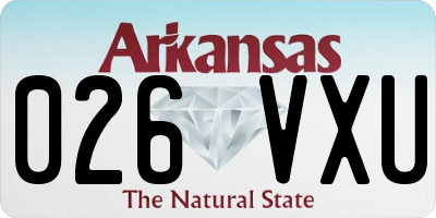 AR license plate 026VXU
