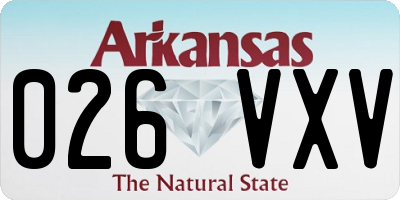 AR license plate 026VXV
