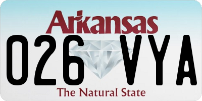 AR license plate 026VYA