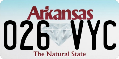 AR license plate 026VYC