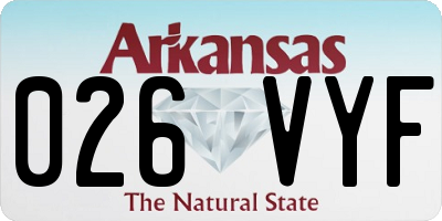 AR license plate 026VYF