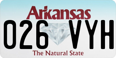 AR license plate 026VYH