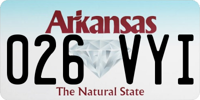 AR license plate 026VYI