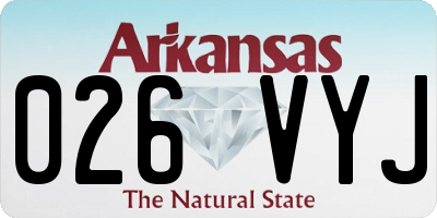 AR license plate 026VYJ