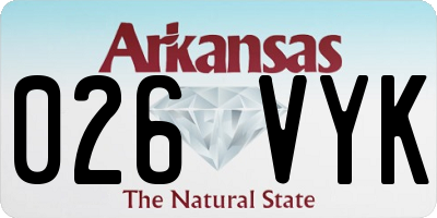 AR license plate 026VYK