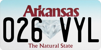 AR license plate 026VYL