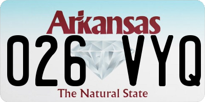 AR license plate 026VYQ