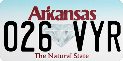 AR license plate 026VYR